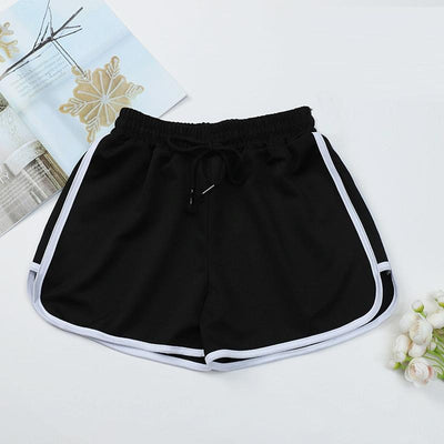 High Waist Straight Yoga Shorts Women Casual Loose Outerwear Size L - White - M