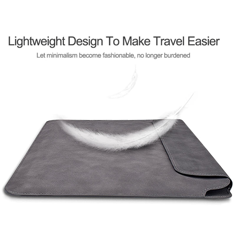 Lightweight Sheepskin Notebook Liner Bag - Deep Space Gray 14.1-15.4 Inch