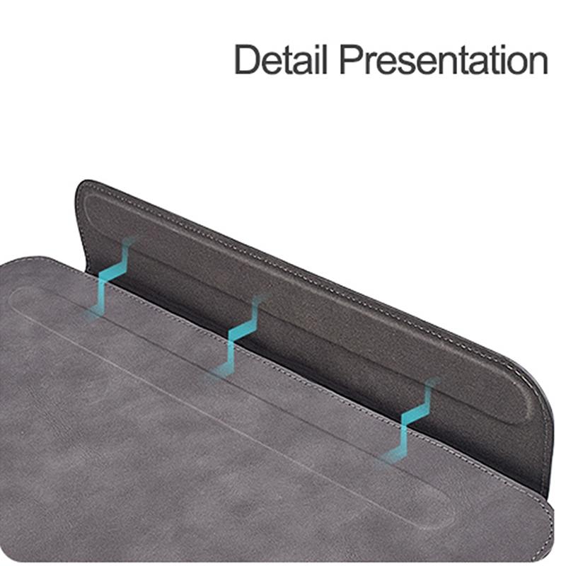 Lightweight Sheepskin Notebook Liner Bag - Deep Space Gray 14.1-15.4 Inch