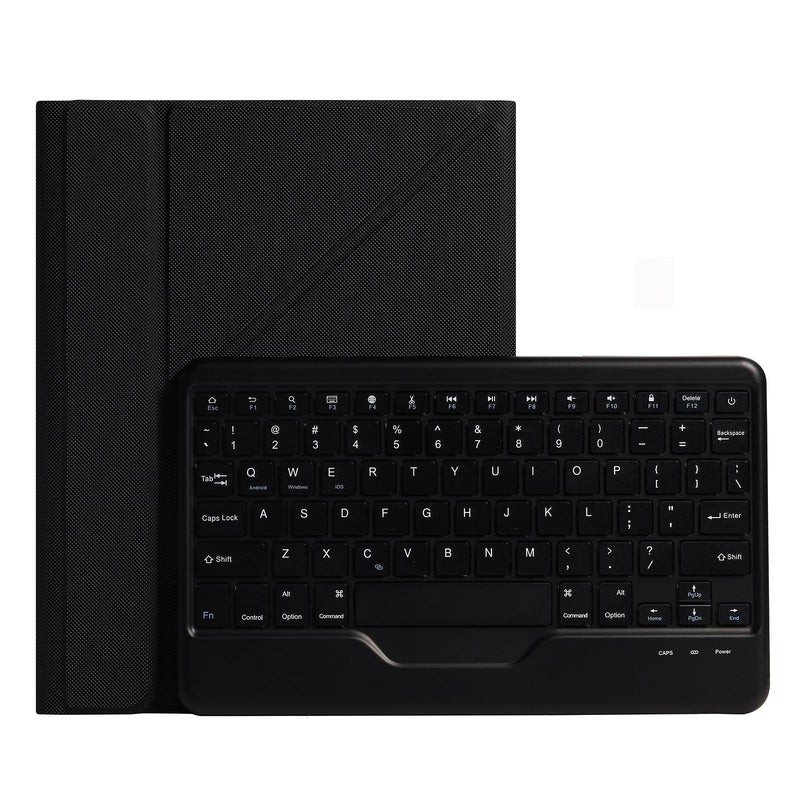 10.2 / 10.5 Inch Bluetooth Keyboard Tablet Case With Triangle Holder & Pen Slot - Black Diamond Pattern