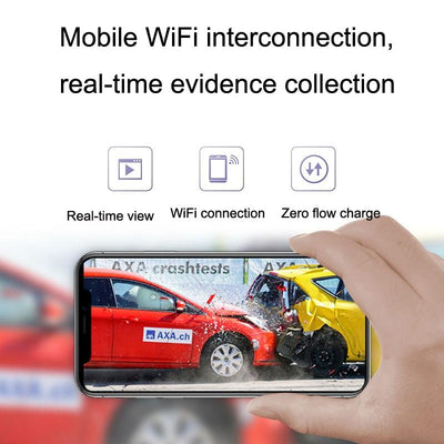 1080p Hd Car Recorder with Wifi for Parking Monitoring - Without Button + Usb Short Line
