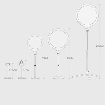 26cm Live Broadcast Beauty Light Bracket - Medium Version & Black Desktop Photography