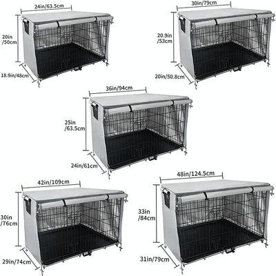 Outdoor Pet Cage Cover - Waterproof & Dustproof - 79x50.8x53cm - Grey