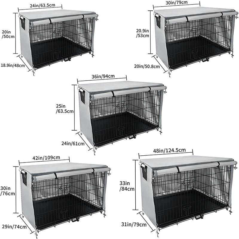 Outdoor Pet Cage Cover - Waterproof & Dustproof - 79x50.8x53cm - Grey