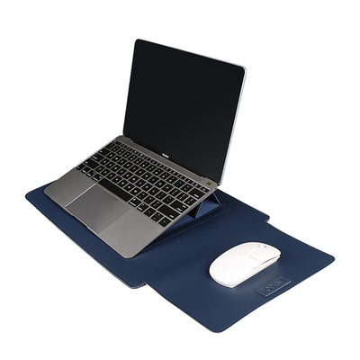3-in-1 Multifunctional Laptop Bag for 14.1-15.4 Inch Devices in Pu Material - Sapphire Blue