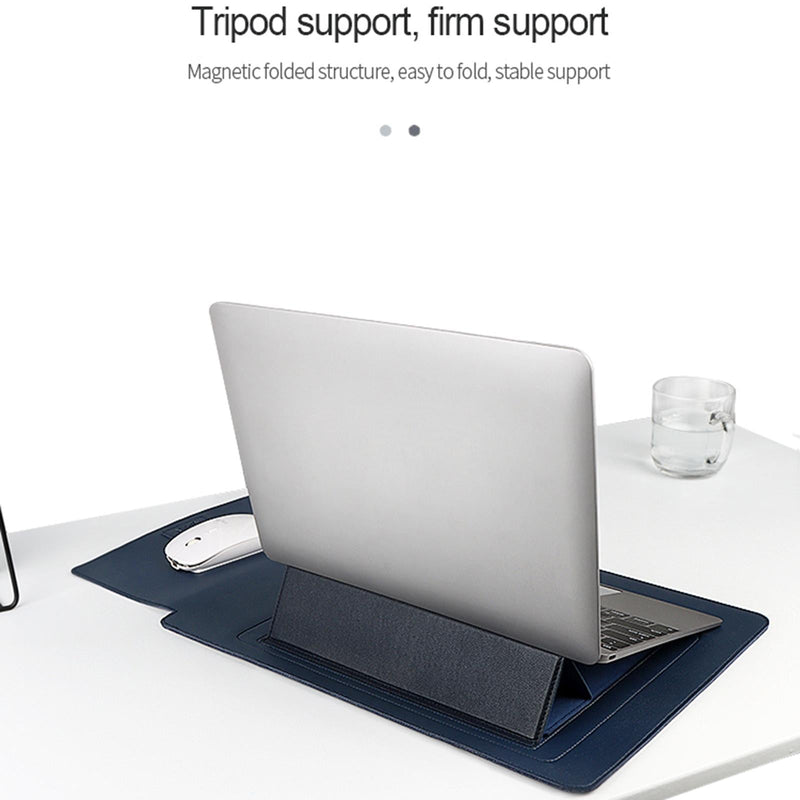 3-in-1 Multifunctional Laptop Bag for 14.1-15.4 Inch Devices in Pu Material - Sapphire Blue