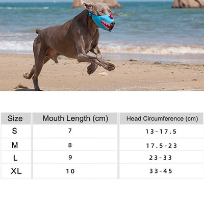 Cartoon Dog Mouth Cover Anti-Bite Nylon Dog Mask - Size L - Yellow - L