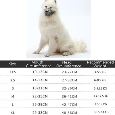 Dog Mouth Cover Anti-Bite Mesh Dog Mouth Cover Medium And Large Dogs Anti-Drop Mask S - Gray