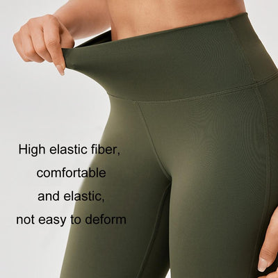 High Waisted Elastic Yoga Flared Pants Size L - Black - L