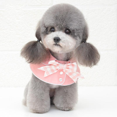 Pet Accessories Dog Small Shawl Bib Saliva Towel Triangle Scarf - Size L - Light Blue