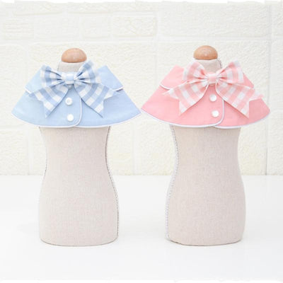 Pet Accessories Dog Small Shawl Bib Saliva Towel Triangle Scarf - Size L - Light Blue