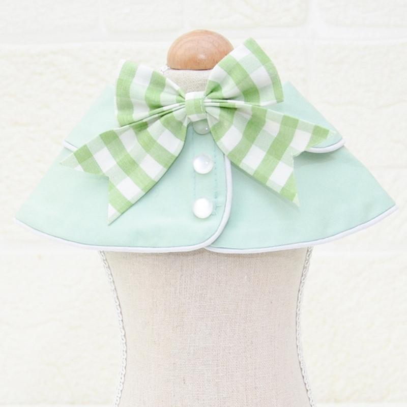 Pet Accessories Dog Small Shawl Bib Saliva Towel Triangle Scarf - Size L - Light Blue