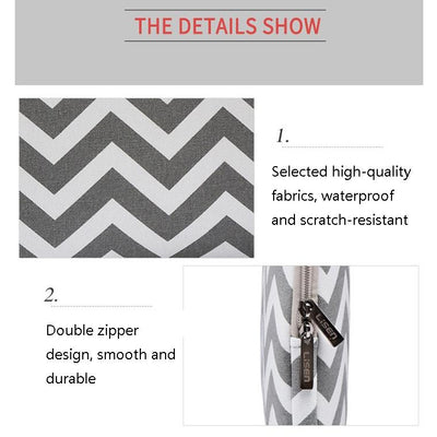 12 Wavy Pattern Notebook Liner Bag - Wavy Design - Gray