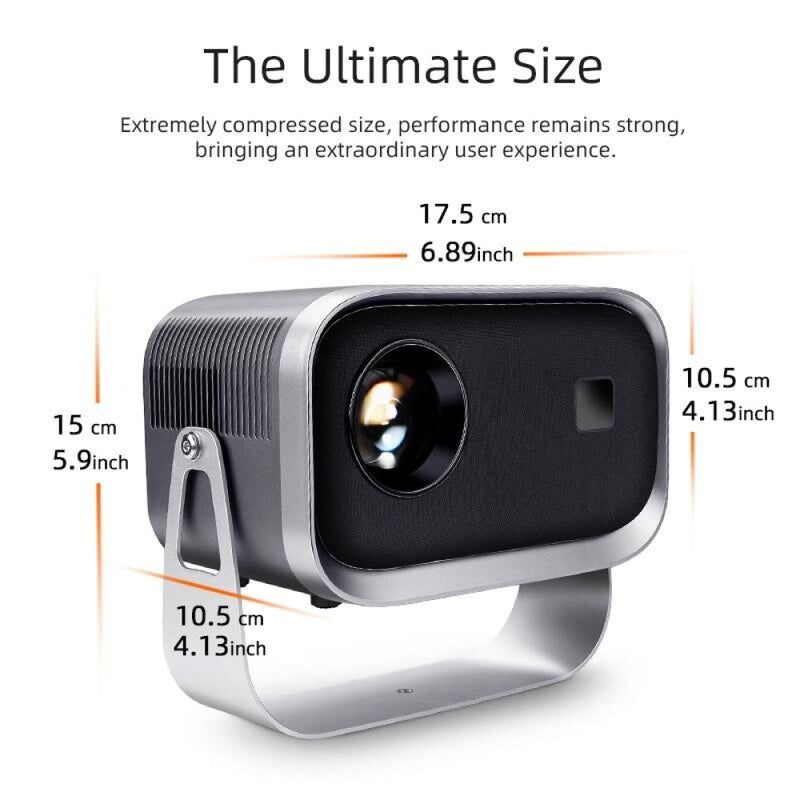 Portable Home Theater Projector - 720P 150 Lumens Grey