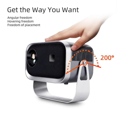 Portable Home Theater Projector - 720P 150 Lumens Grey
