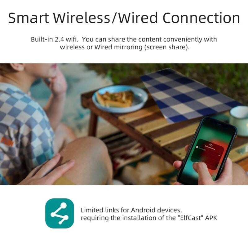 Portable Home Theater Projector - 720P 150 Lumens Grey