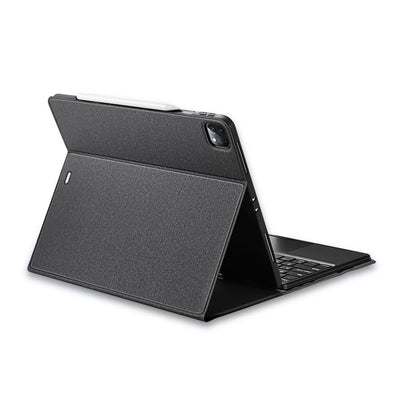 12.9 Ipad Pro Leather Case With Bluetooth Keyboard & Touchpad - Black