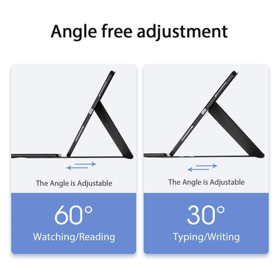 12.9 Ipad Pro Leather Case With Bluetooth Keyboard & Touchpad - Black