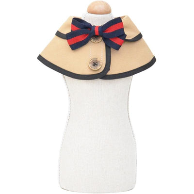 Dog Shawl Saliva Towel Scarf Pet Bow Tie Jewelry Accessories - Size L - Khaki