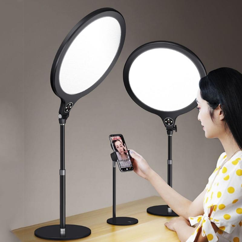 26Cm Live Broadcast Beauty Light Bracket With Cooling Bracket - Medium Version Black