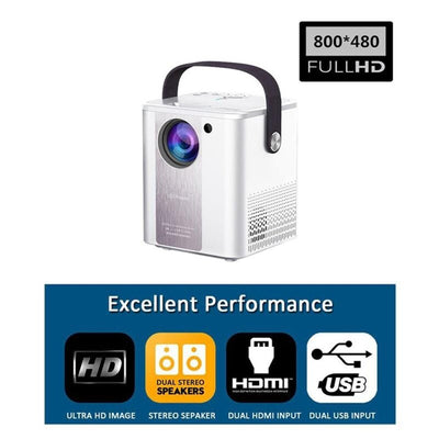 Portable Mini Hd Led Projector - C500 - White