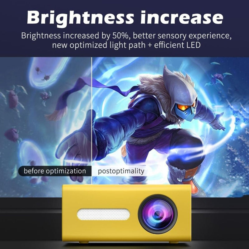 Portable Multimedia Game Projector - 25 Lumens - Black