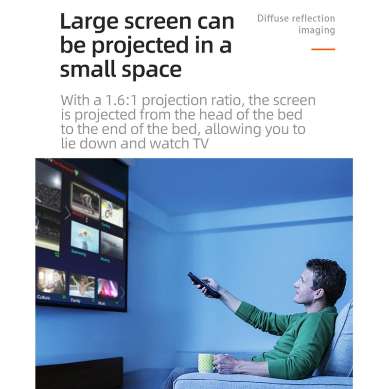 Portable Home Theater Projector - 400 Lumens Hd Same Screen Version - White Yellow