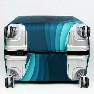 29-32 Inch Travel Suitcase Dust Covers - Elastic & Abrasion-resistant - Green Ripple