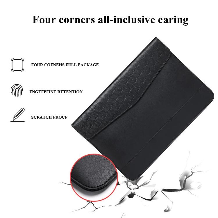 13 Inch Ultra-thin Magnetic Holster for Horizontal Embossed Notebook with Liner Bag - Dark Blue