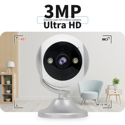 180 Degree Panoramic Smart Ptz Wifi Camera - White