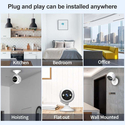 180 Degree Panoramic Smart Ptz Wifi Camera - White