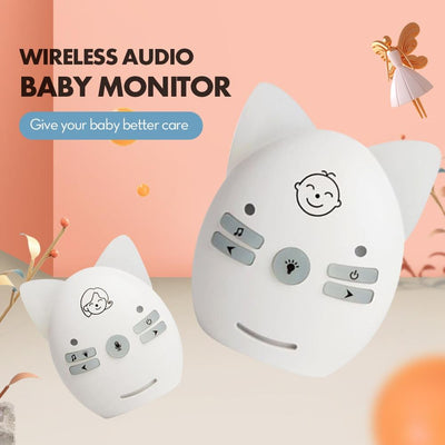 Wireless Baby Monitor With Voice Intercom And Night Light - White