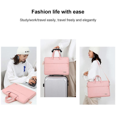 15.6 Inch Inner Bag with Shoulder Strap for Handbag or Laptop - Pink