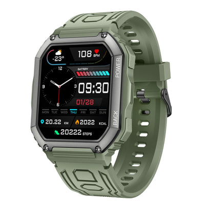 Waterproof Pedometer Sport Smart Watch Support Heart Rate / Blood Pressure Monitoring / Bt Calling - Camouflage Black