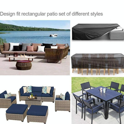 Waterproof Outdoor Furniture Cover For Garden Table And Chairs - 215X135X75Cm