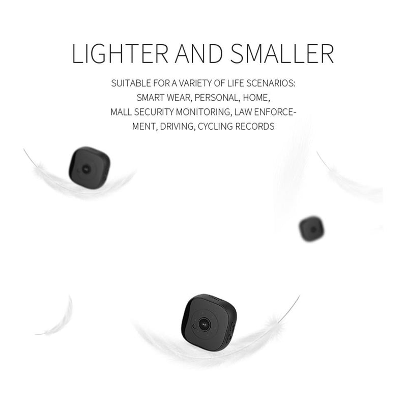 720P Mini Wearable Wifi Camera - 120 Degree Wide Angle - Black