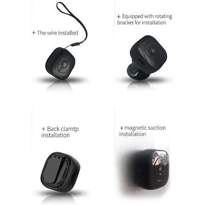 720P Mini Wearable Wifi Camera - 120 Degree Wide Angle - Black