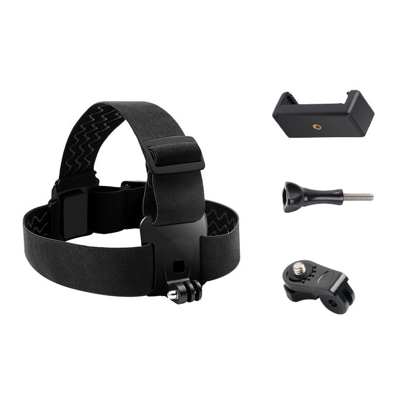 Adjustable Head Strap With Phone Clamp For Gopro And Action Cameras