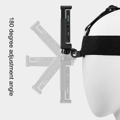 Adjustable Head Strap With Phone Clamp For Gopro And Action Cameras