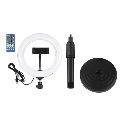 7.9 Rgbw Led Ring Light With Dual Colour Temperature And Phone Clamp