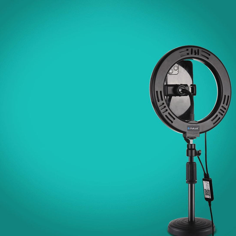 7.9 Rgbw Led Ring Light With Dual Colour Temperature And Phone Clamp