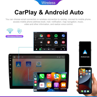 6 + 128G Android Car Bluetooth Player With Gps Navigation - Standard + Ahd Camera 7 Inch