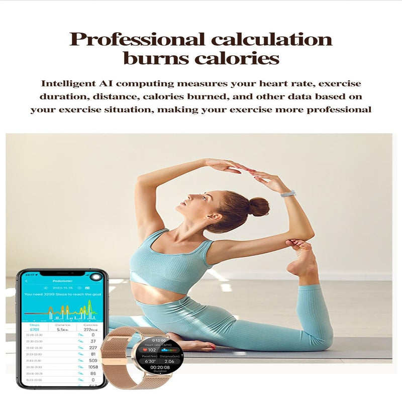 1.32 Inch Colour Screen Smart Watch With Bluetooth Call & Health Monitoring - Silver