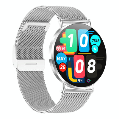 1.32 Inch Colour Screen Smart Watch With Bluetooth Call & Health Monitoring - Silver