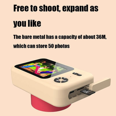 Mini 4k Dual Camera for Kids - 50mp Front & Rear - Yellow