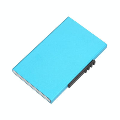 Aluminum Rfid Blocking Credit Card Holder - Blue
