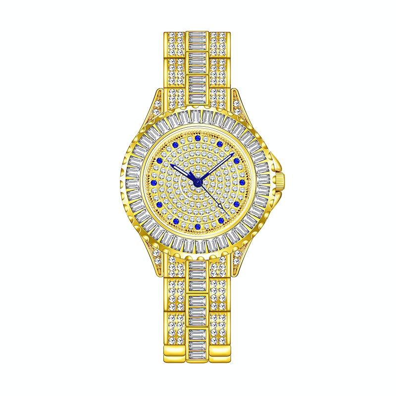 Diamond-inlaid Women Chain Watch - Elegant Jewelry - Silver Golden