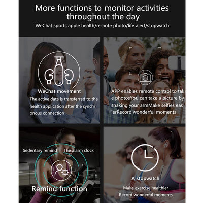 1.3 Inch Tft Screen Ip67 Waterproof Smart Watch Bracelet Support Sleep Monitor / Heart Rate Monitor / Blood Pressure Monitoring - Black Red