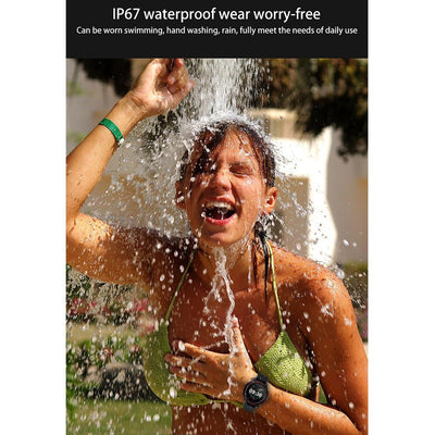 1.3 Inch Tft Screen Ip67 Waterproof Smart Watch Bracelet Support Sleep Monitor / Heart Rate Monitor / Blood Pressure Monitoring - Black Red