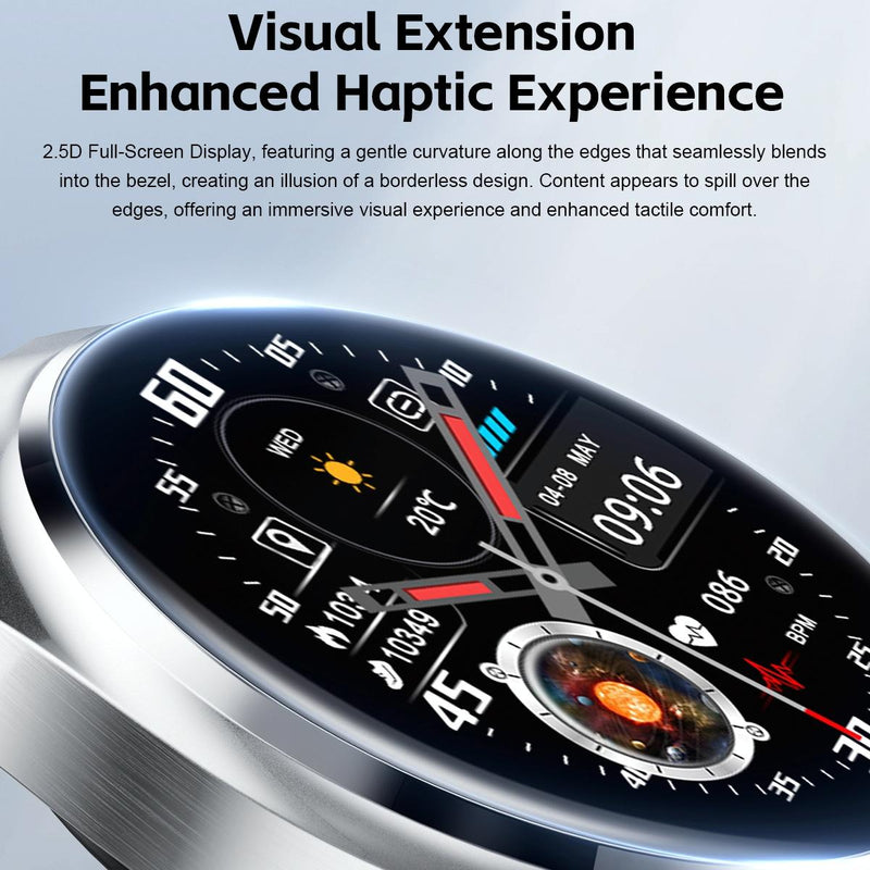 1.53 Inch Ips Screen 2 In 1 Bluetooth Earphone Smart Watch - Silver